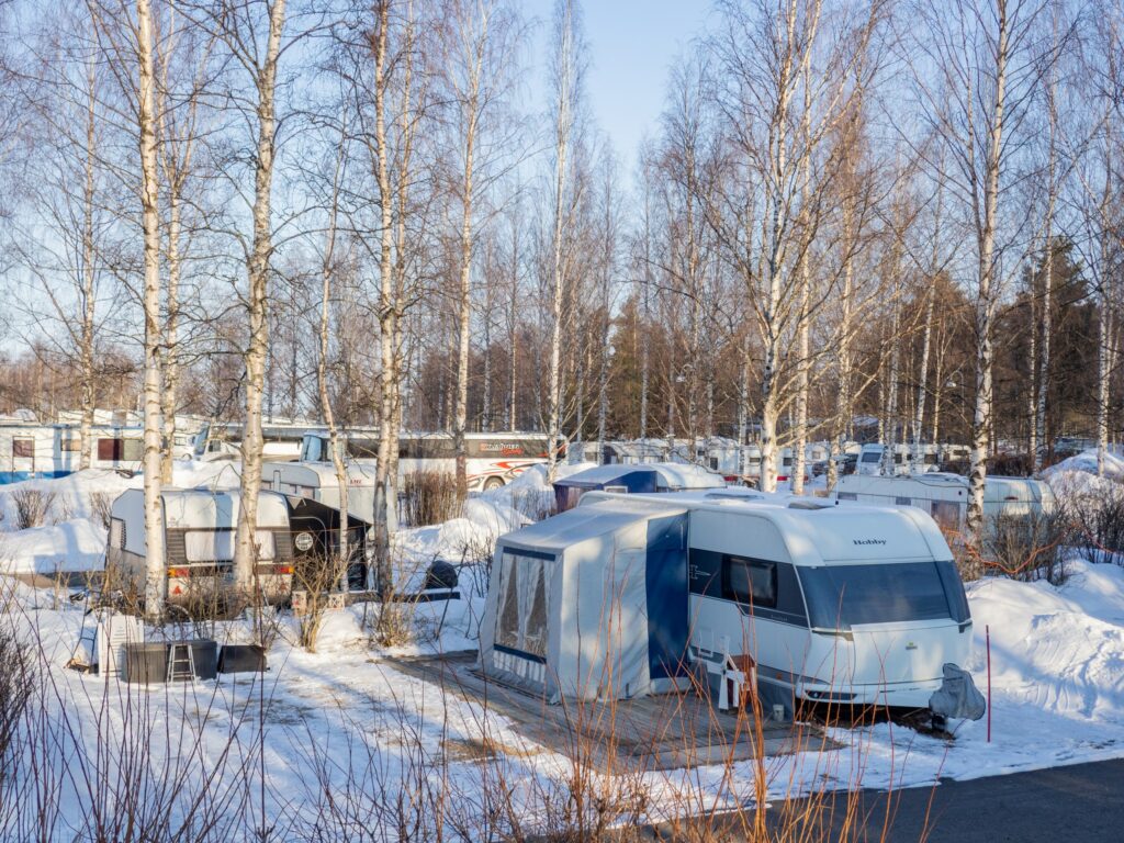 Nallikarin Leirintäalue talvella