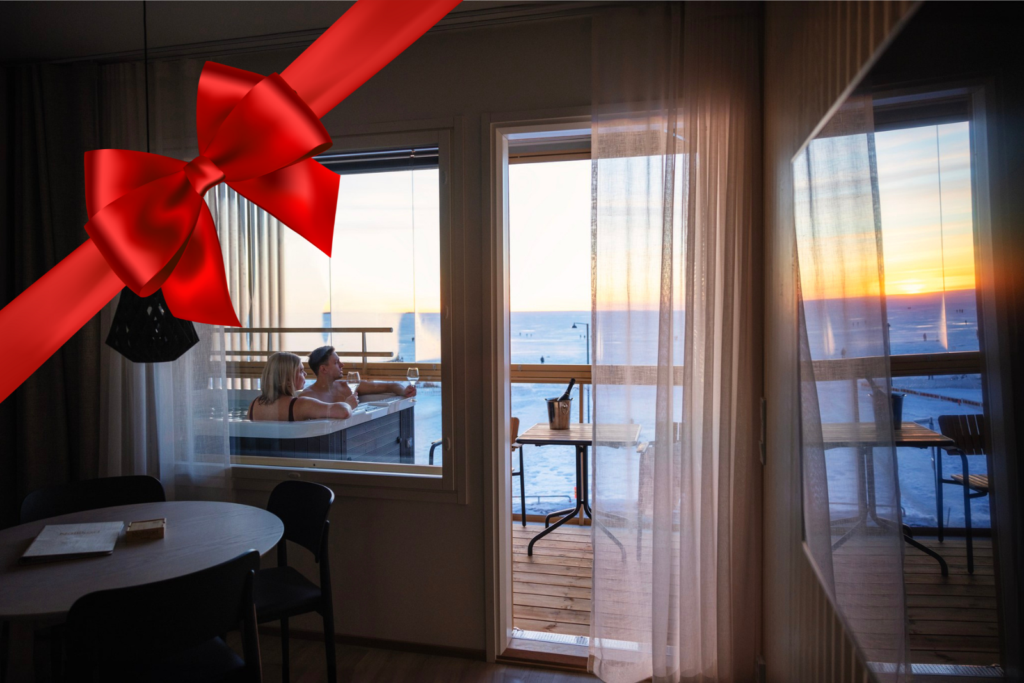 Joulu Nallikarissa meren äärellä